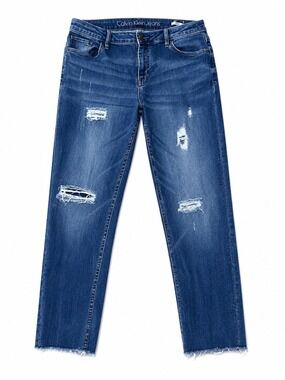 CALVIN Klein distressed jeans boyfriend 28 ripped